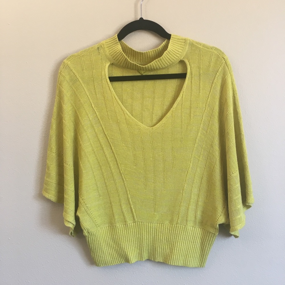 Knitted & Knotted Keyhole Cutout Sweater XS